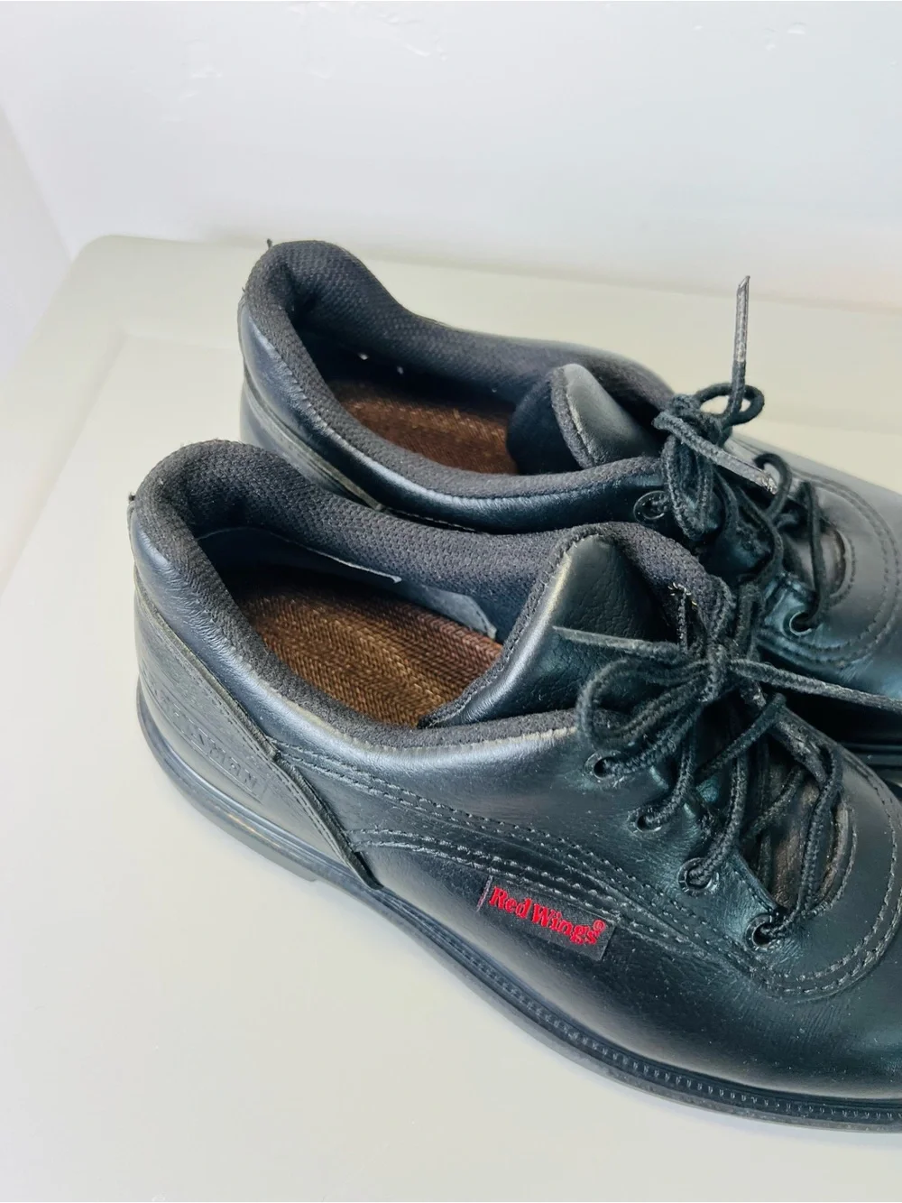 Redwing Black Leather Work Oxfords 7.5 D